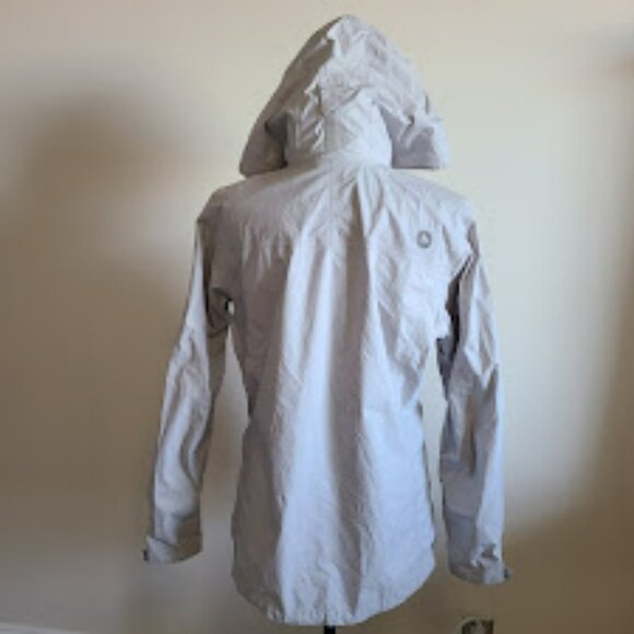 Marmot PreCip Eco Women’s M Light Grey Waterproof Rain Jacket Shell - Picture 6 of 8